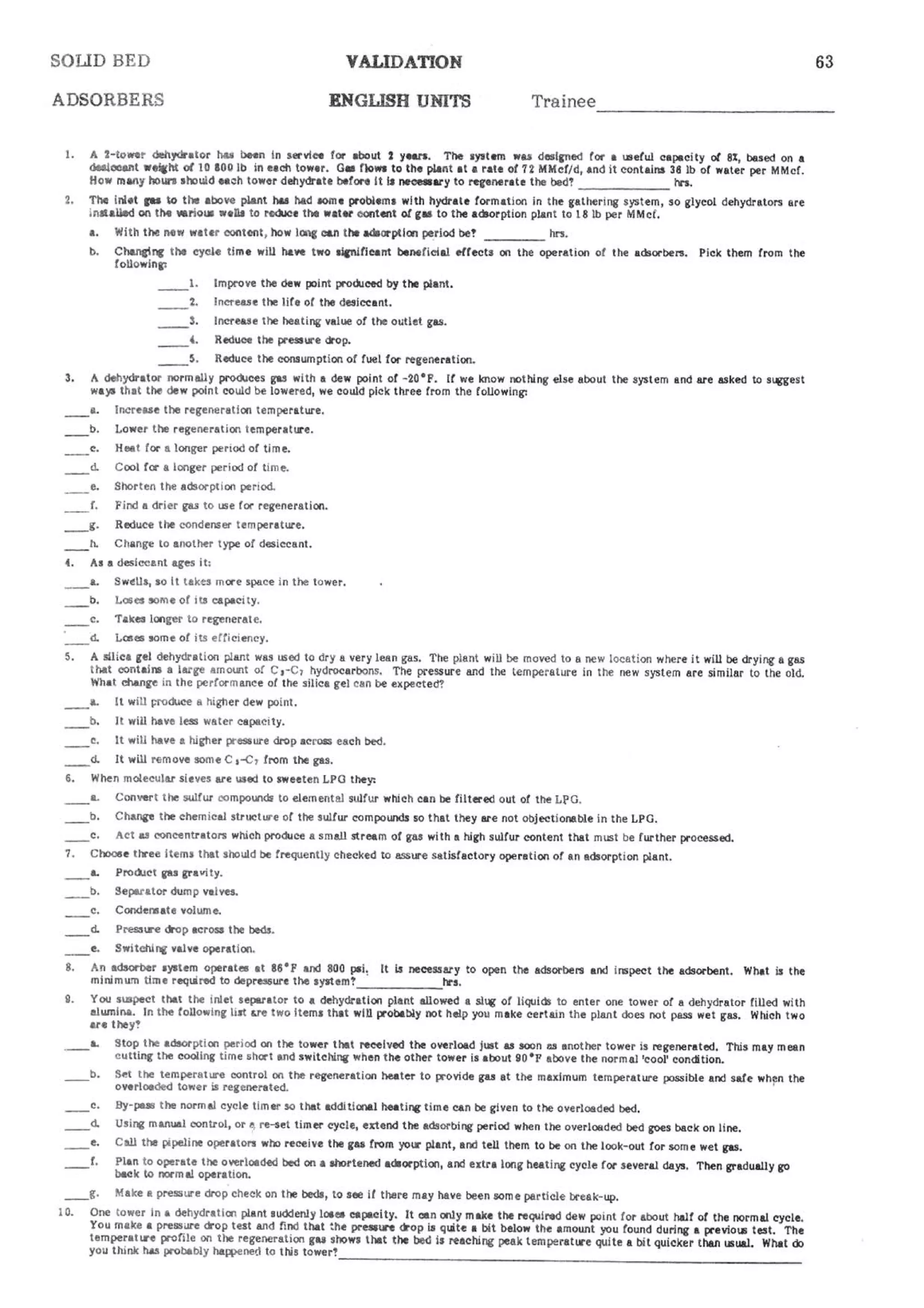 Api solid bed-adsorbers