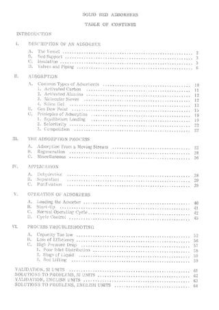 Api solid bed-adsorbers