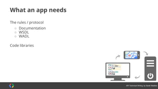 #APItechcomm @sarahmaddox
http://www.greycloudapp.com/connection/xml?type=hello
 