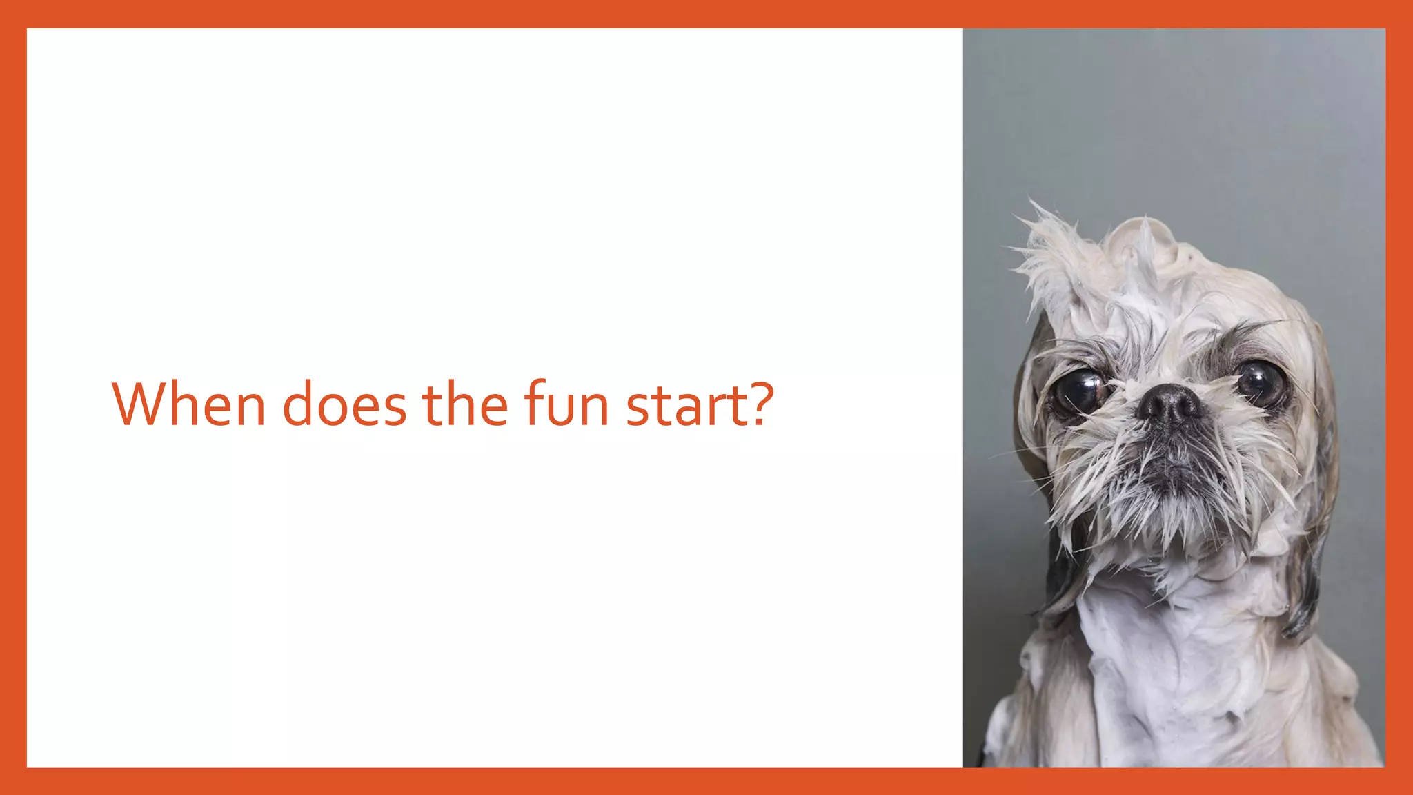 When does the fun start?
 