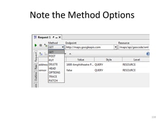 Note the Method Options
159
 
