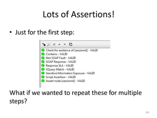 Lots of Assertions!
189
• Just for the first step:
What if we wanted to repeat these for multiple
steps?
 