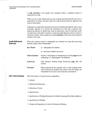 Api 1104 study guide