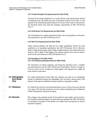 Api 1104 study guide