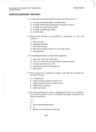 Api 1104 study guide