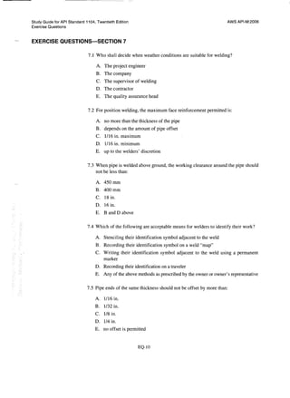 Api 1104 study guide