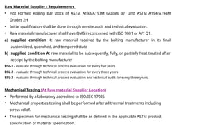 API 20E Bolting Requirements and Qualifications | PPTX