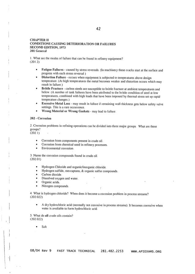 api 510 study questions