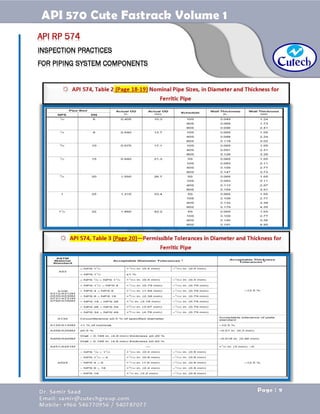 API 570 - Piping Inspector Fastrack- Volume 1-Dr. Samir Saad 