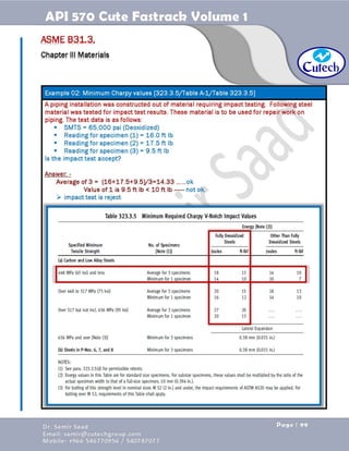 API 570 - Piping Inspector Fastrack- Volume 1-Dr. Samir Saad 