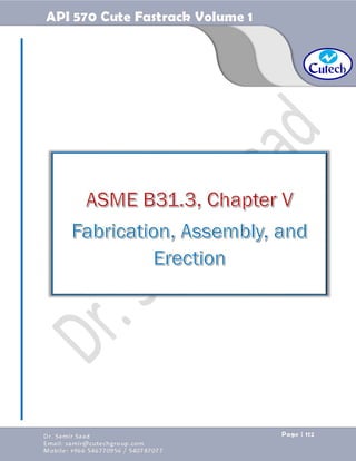 API 570 - Piping Inspector Fastrack- Volume 1-Dr. Samir Saad 
