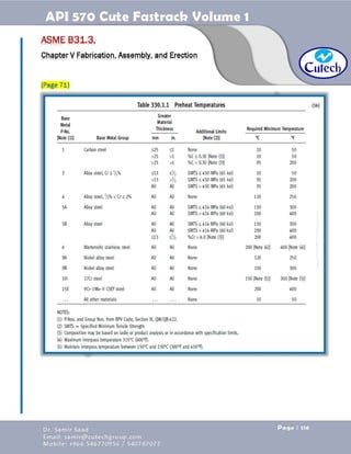 API 570 - Piping Inspector Fastrack- Volume 1-Dr. Samir Saad 