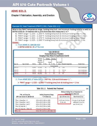 API 570 - Piping Inspector Fastrack- Volume 1-Dr. Samir Saad 