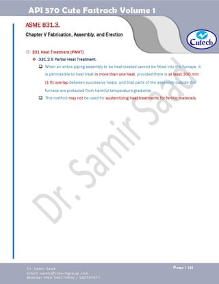 API 570 - Piping Inspector Fastrack- Volume 1-Dr. Samir Saad 