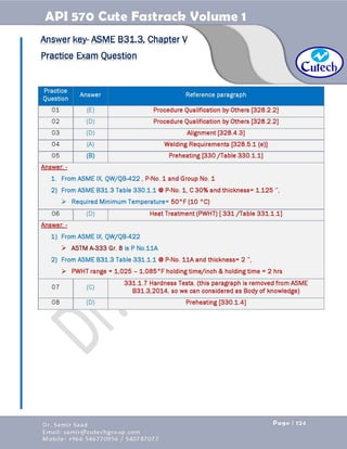 API 570 - Piping Inspector Fastrack- Volume 1-Dr. Samir Saad 
