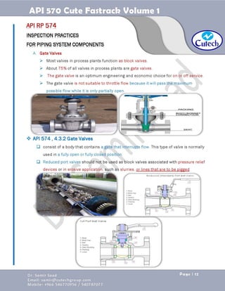 API 570 - Piping Inspector Fastrack- Volume 1-Dr. Samir Saad 
