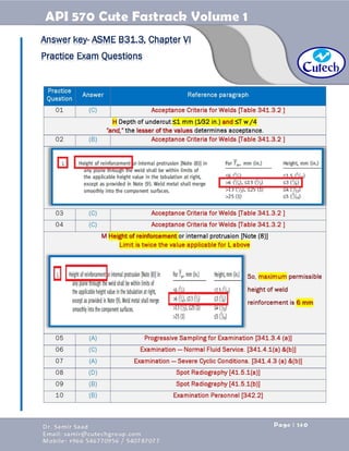 API 570 - Piping Inspector Fastrack- Volume 1-Dr. Samir Saad 