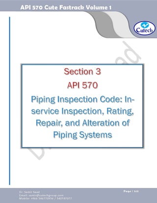 API 570 - Piping Inspector Fastrack- Volume 1-Dr. Samir Saad 