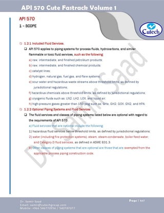 API 570 - Piping Inspector Fastrack- Volume 1-Dr. Samir Saad 