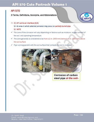 API 570 - Piping Inspector Fastrack- Volume 1-Dr. Samir Saad 