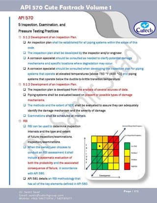 API 570 - Piping Inspector Fastrack- Volume 1-Dr. Samir Saad 