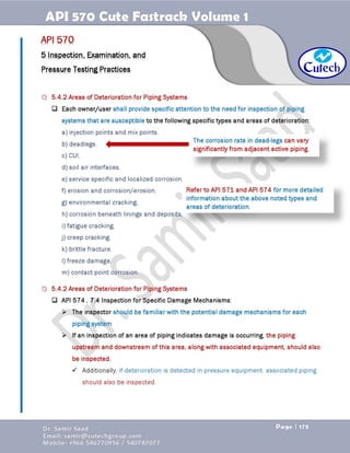 API 570 - Piping Inspector Fastrack- Volume 1-Dr. Samir Saad 