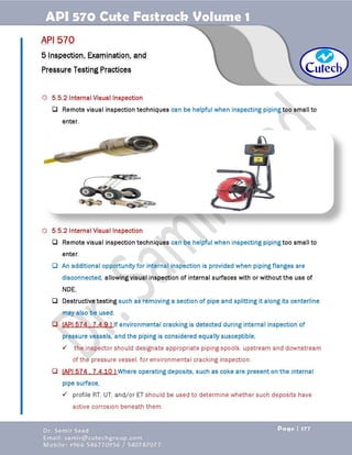 API 570 - Piping Inspector Fastrack- Volume 1-Dr. Samir Saad 