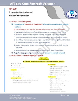 API 570 - Piping Inspector Fastrack- Volume 1-Dr. Samir Saad 