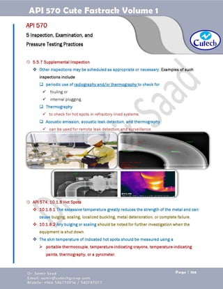 API 570 - Piping Inspector Fastrack- Volume 1-Dr. Samir Saad 