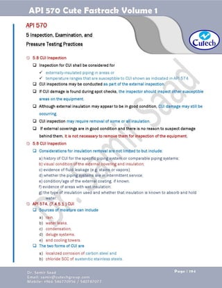 API 570 - Piping Inspector Fastrack- Volume 1-Dr. Samir Saad 