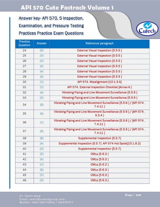 API 570 - Piping Inspector Fastrack- Volume 1-Dr. Samir Saad 