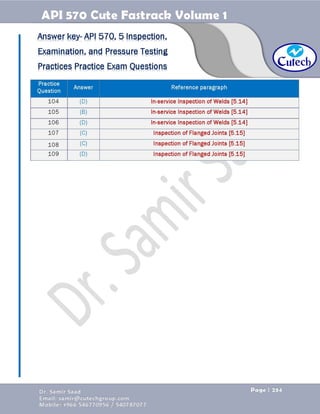 API 570 - Piping Inspector Fastrack- Volume 1-Dr. Samir Saad 