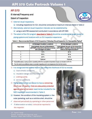 API 570 - Piping Inspector Fastrack- Volume 1-Dr. Samir Saad 