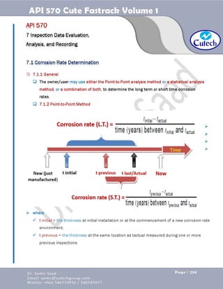 API 570 - Piping Inspector Fastrack- Volume 1-Dr. Samir Saad 