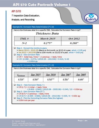 API 570 - Piping Inspector Fastrack- Volume 1-Dr. Samir Saad 