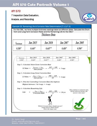 API 570 - Piping Inspector Fastrack- Volume 1-Dr. Samir Saad 