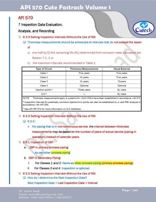 API 570 - Piping Inspector Fastrack- Volume 1-Dr. Samir Saad 