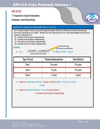 API 570 - Piping Inspector Fastrack- Volume 1-Dr. Samir Saad 