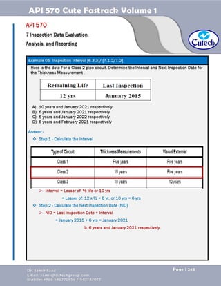API 570 - Piping Inspector Fastrack- Volume 1-Dr. Samir Saad 