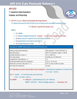 API 570 - Piping Inspector Fastrack- Volume 1-Dr. Samir Saad 