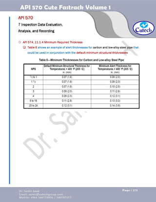 API 570 - Piping Inspector Fastrack- Volume 1-Dr. Samir Saad 