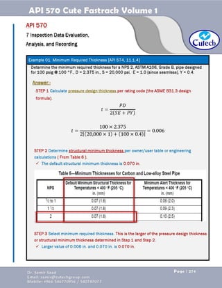 API 570 - Piping Inspector Fastrack- Volume 1-Dr. Samir Saad 