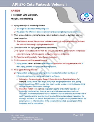 API 570 - Piping Inspector Fastrack- Volume 1-Dr. Samir Saad 