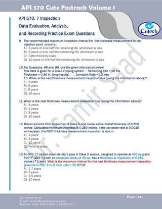 API 570 - Piping Inspector Fastrack- Volume 1-Dr. Samir Saad 