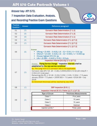 API 570 - Piping Inspector Fastrack- Volume 1-Dr. Samir Saad 