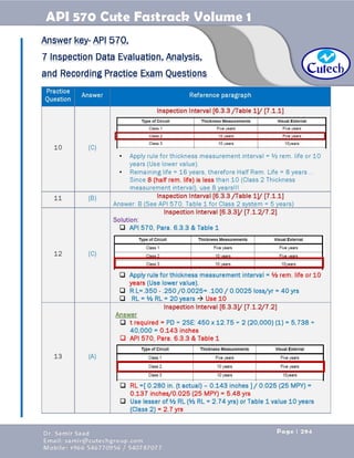 API 570 - Piping Inspector Fastrack- Volume 1-Dr. Samir Saad 