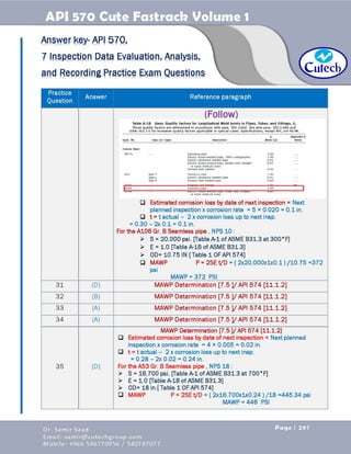 API 570 - Piping Inspector Fastrack- Volume 1-Dr. Samir Saad 