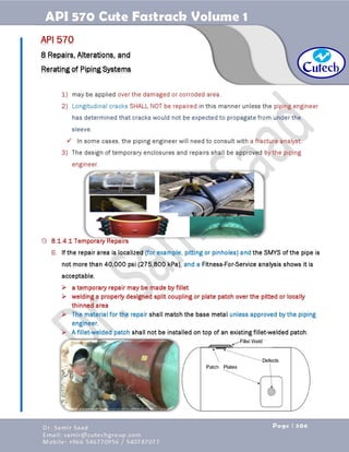 API 570 - Piping Inspector Fastrack- Volume 1-Dr. Samir Saad 