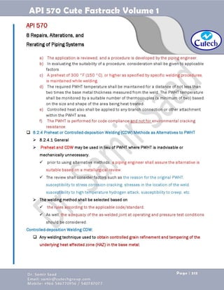 API 570 - Piping Inspector Fastrack- Volume 1-Dr. Samir Saad 
