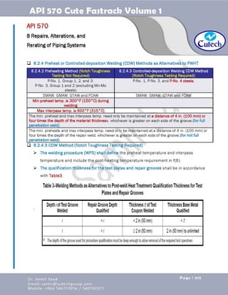 API 570 - Piping Inspector Fastrack- Volume 1-Dr. Samir Saad 